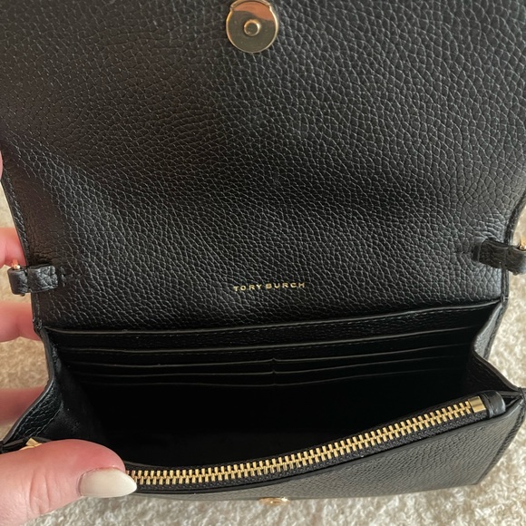 Tory Burch Women's Thea Flat Wallet Crossbody Black - Picture 5 of 5